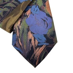 Pierre Balmain tie Brown, Green,‎ Blue Rose